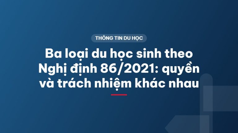 Ba loại du học sinh theo Nghị định 86/2021: quyền và trách nhiệm khác nhau