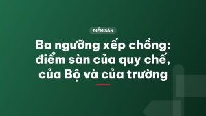 Ba ngưỡng xếp chồng: điểm sàn của quy chế, của Bộ và của trường