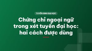Chứng chỉ ngoại ngữ trong xét tuyển đại học: hai cách được dùng