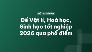 Đề Vật lí, Hoá học, Sinh học tốt nghiệp 2026 qua phổ điểm