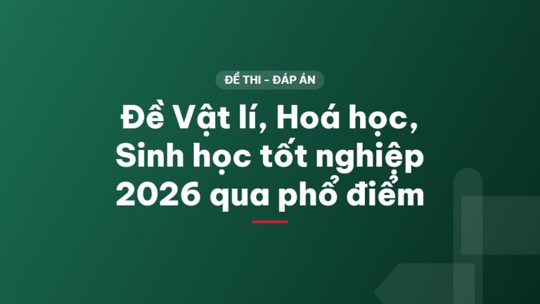 Đề Vật lí, Hoá học, Sinh học tốt nghiệp 2026 qua phổ điểm