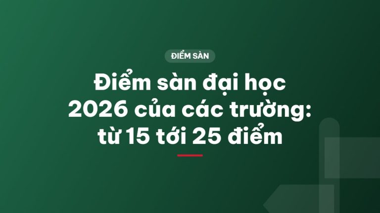Điểm sàn đại học 2026 của các trường: từ 15 tới 25 điểm