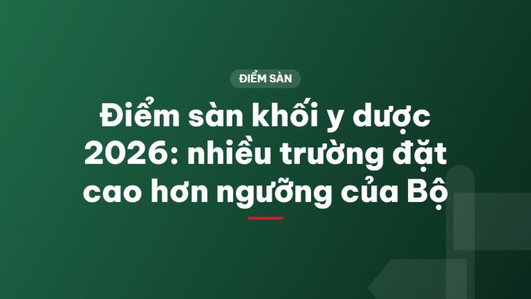 Điểm sàn khối y dược 2026: nhiều trường đặt cao hơn ngưỡng của Bộ