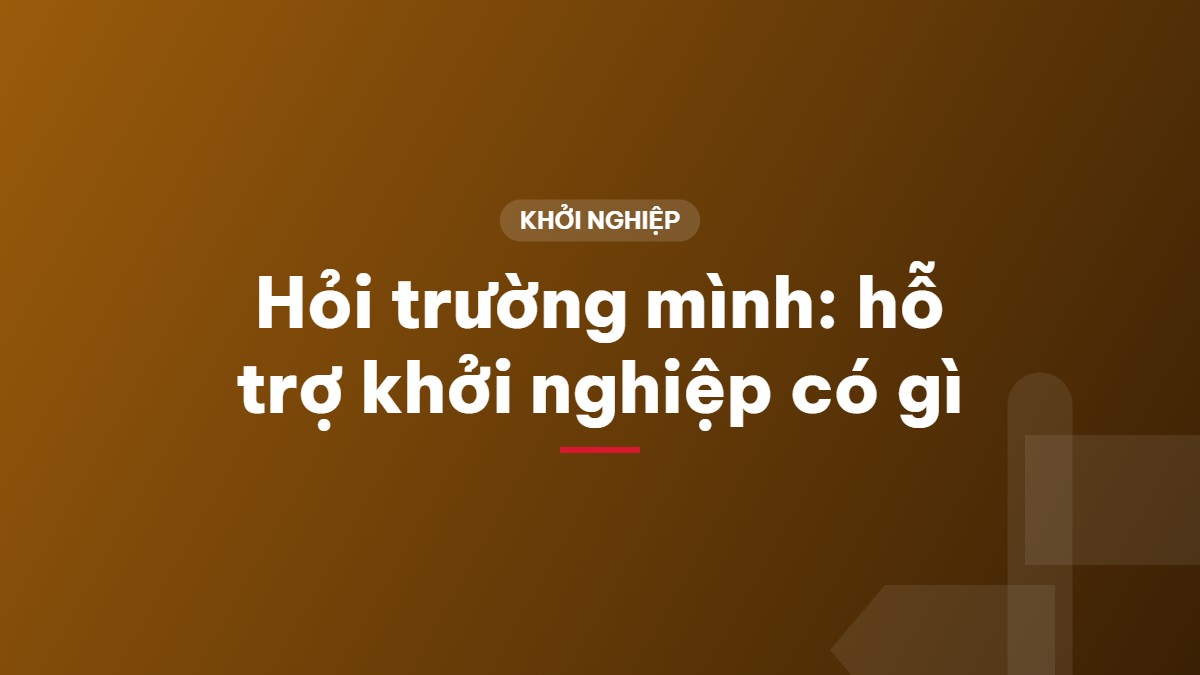 Hỏi trường mình: hỗ trợ khởi nghiệp có gì