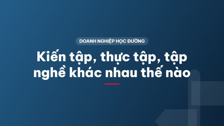 Kiến tập, thực tập, tập nghề khác nhau thế nào