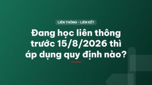 Đang học liên thông trước 15/8/2026 thì áp dụng quy định nào?