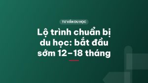 Lộ trình chuẩn bị du học: bắt đầu sớm 12–18 tháng