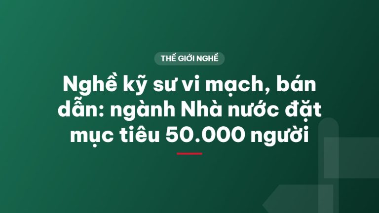 Nghề kỹ sư vi mạch, bán dẫn: ngành Nhà nước đặt mục tiêu 50.000 người