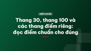 Thang 30, thang 100 và các thang điểm riêng: đọc điểm chuẩn cho đúng