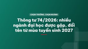 Thông tư 74/2026: nhiều ngành đại học được gộp, đổi tên từ mùa tuyển sinh 2027