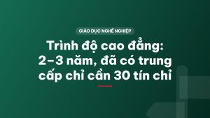 Trình độ cao đẳng: 2–3 năm, đã có trung cấp chỉ cần 30 tín chỉ