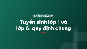 Tuyển sinh lớp 1 và lớp 6: quy định chung
