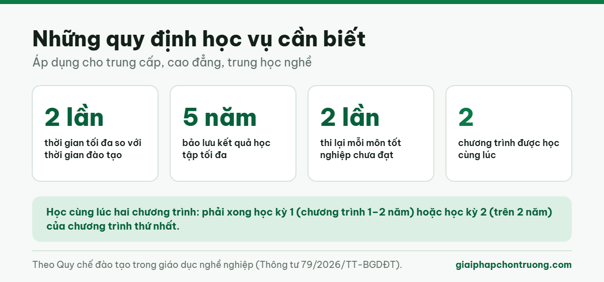 Những quy định học vụ cần biết