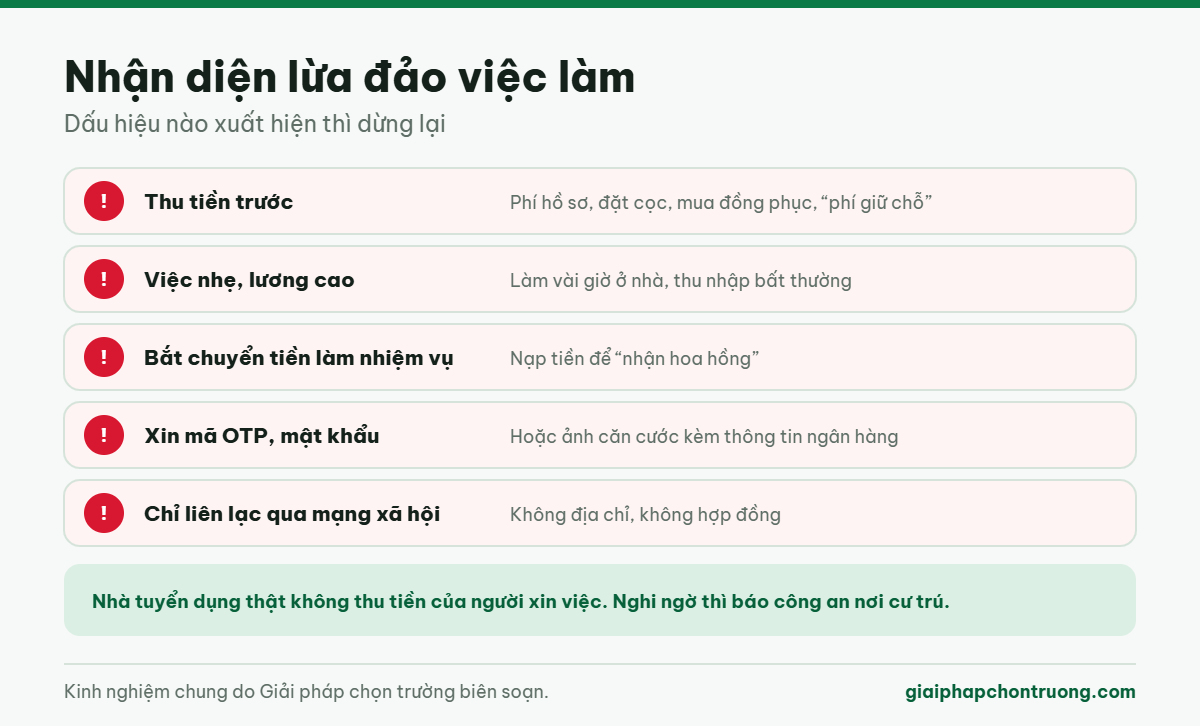 Nhận diện lừa đảo việc làm