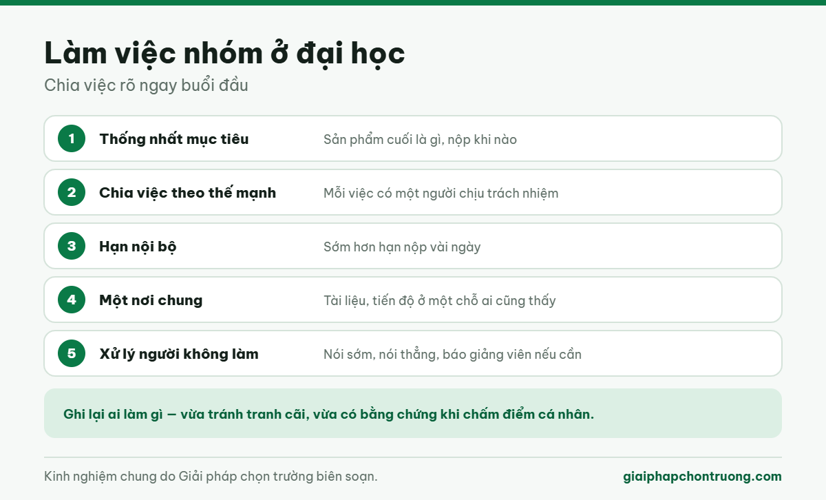 Làm việc nhóm ở đại học