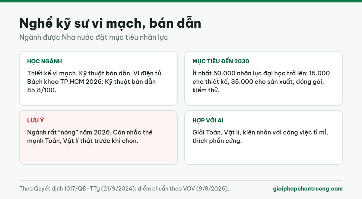 Nghề kỹ sư vi mạch, bán dẫn