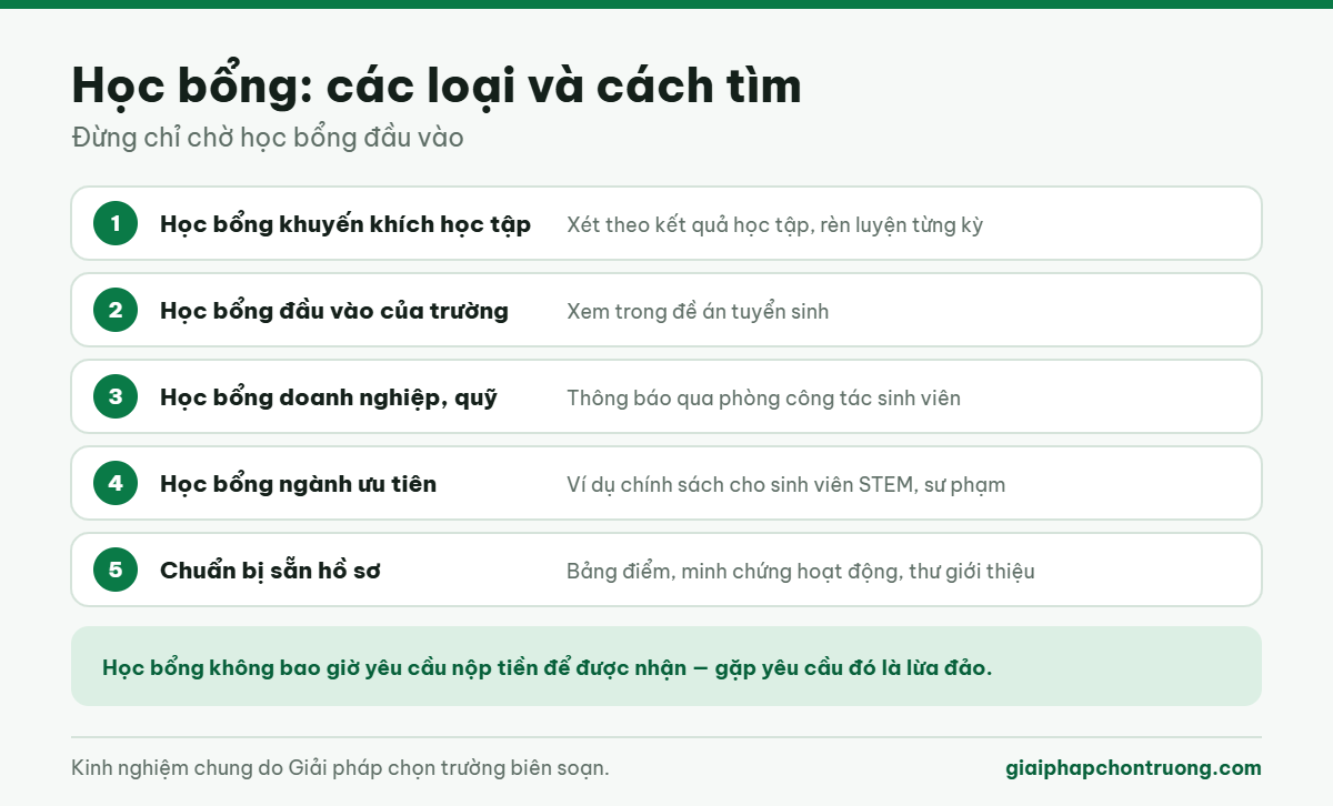 Học bổng: các loại và cách tìm