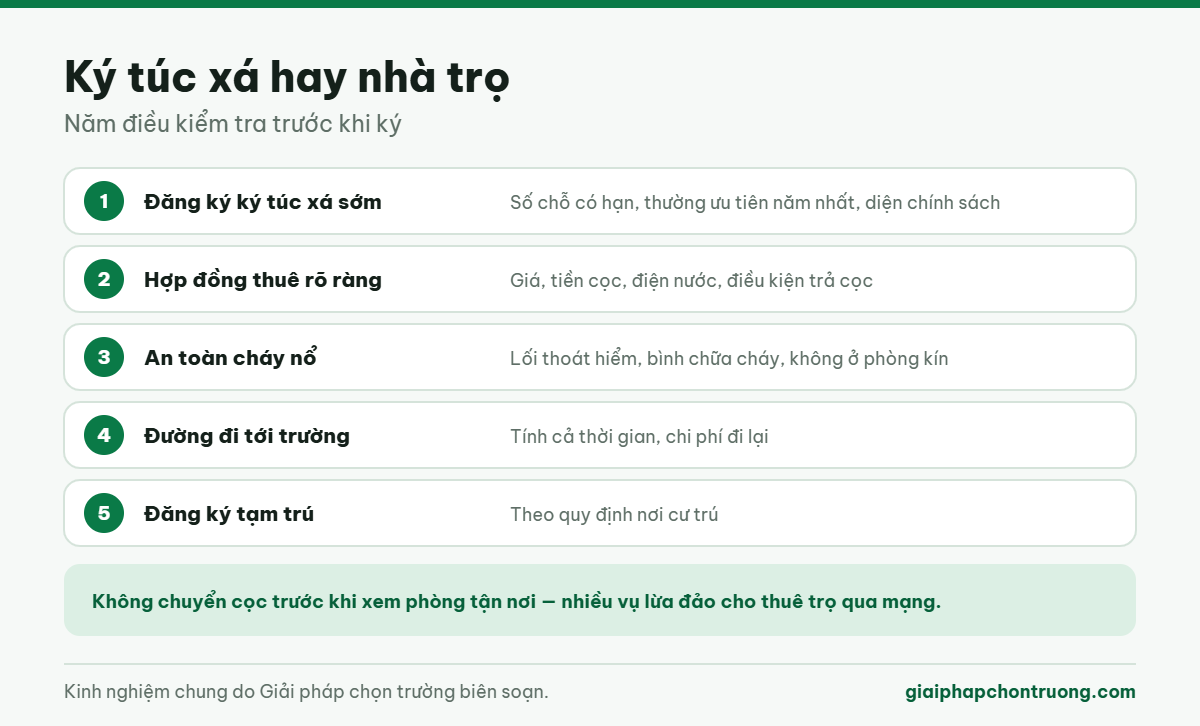 Ký túc xá hay nhà trọ